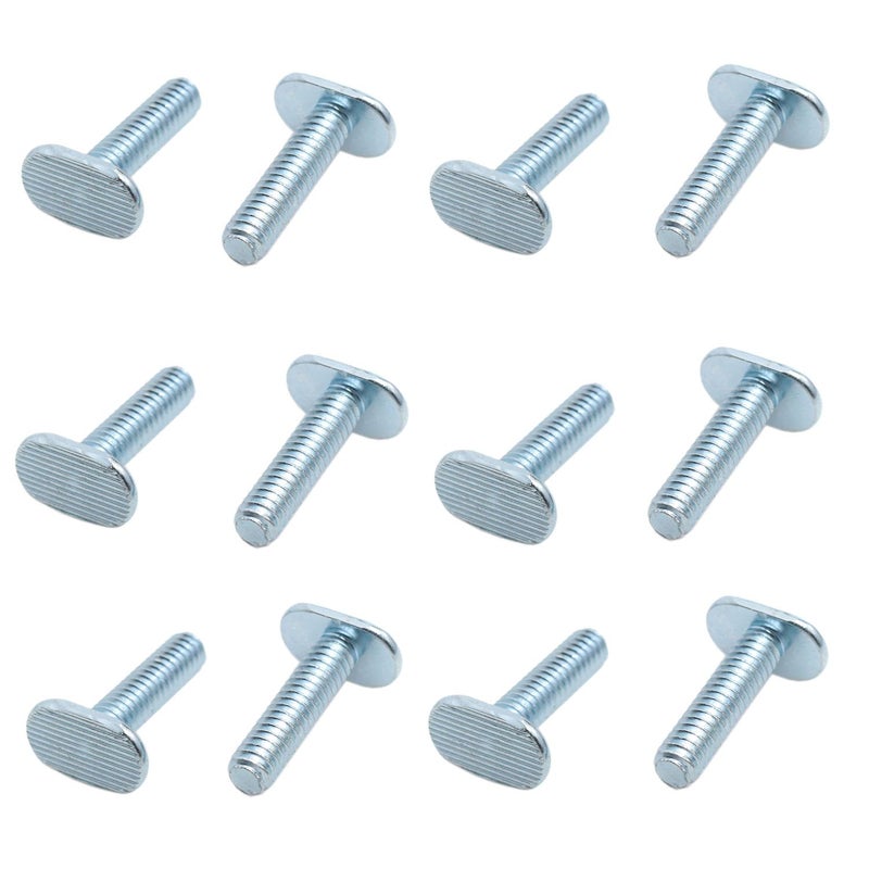 yukata T Track Bolts 1/4"-20 T Track Bolts T Slot Bolts General Purpose T-Track 1 Inch Long T-Slot Bolt T-Track Fittings for Woodworking Fixtures and Fixing Devices 12PCS (1inch) - Image 1